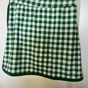 Tuckernuck Green and White Checkered Mini Skirt